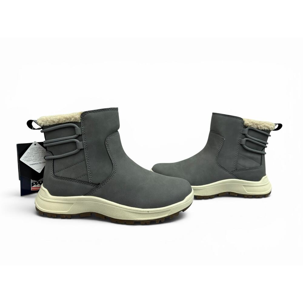 Khombu Sarah Women’s Size 6 Gray Faux Fur Lined Winter Boots NWT